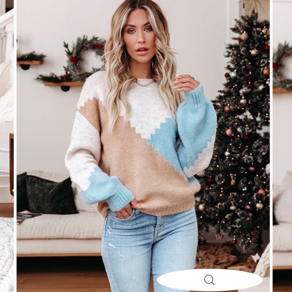 Festive Times Knit Sweater in Beige